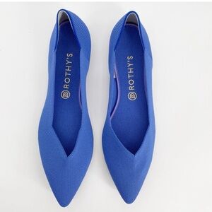 Rothy's Vibrant Blue Pointed Loafers